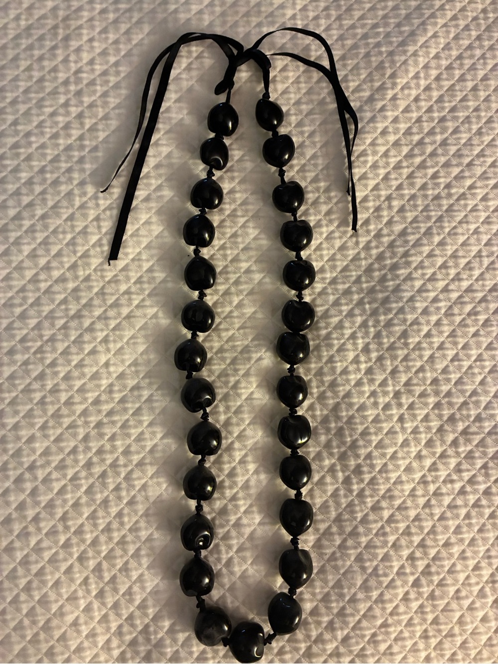 Classic Black Kabuki Bead Necklace - Women's Jewelry